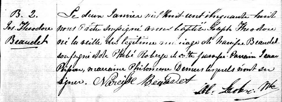 signature Narcisse Beaudet 0895